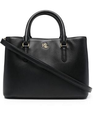 Ralph Lauren Bolso Satchel Mary Mediano - Negro