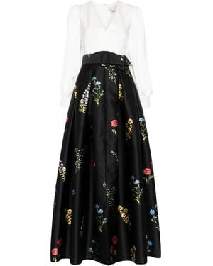 Sachin & Babi Zoe Colour-Block Gown - Black