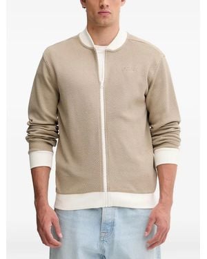 Guess Logo-Detail Cardigan - Natural