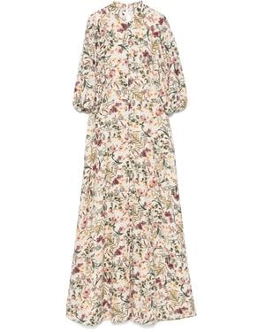 MOOS STUDIO Jardin De Fleurs Maxi Dress - Natural