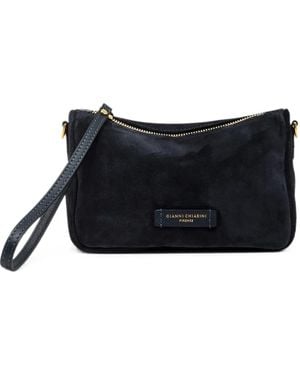 Gianni Chiarini Nora Small Suede Clutch Bag - Black