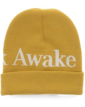 AWAKE NY Beanie Mit Logo - Gelb