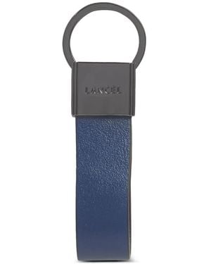 Lancel Dragonne Cowhide Leather Keyring - Blue