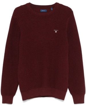 GANT Textured Cotton Jumper - Purple