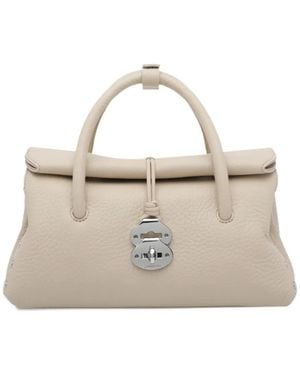 Zanellato Small Dotta Pebbled-Leather Tote Bag - Natural