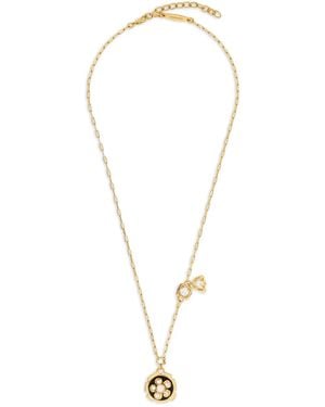 Ferragamo Crystal-Embellished Flower Necklace - Metallic