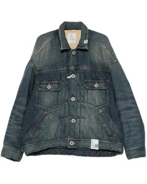 Maison Mihara Yasuhiro Veste Puffer En Jean - Blue