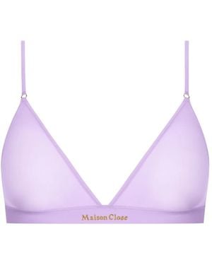 Maison Close Double Sens Sheer Triangle Bra - Purple
