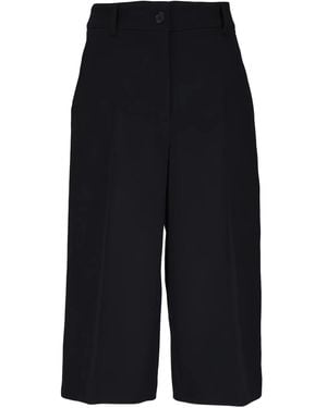 Akris Punto Chiana Tailored Knee-Length Shorts - Blue