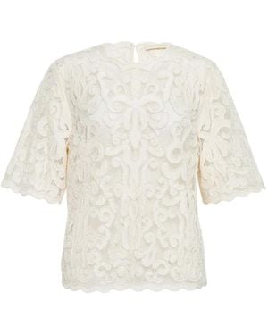 Ulla Johnson Short-Sleeve Blouse - White