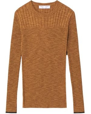Proenza Schouler Ribbed Open-Back Top - Brown