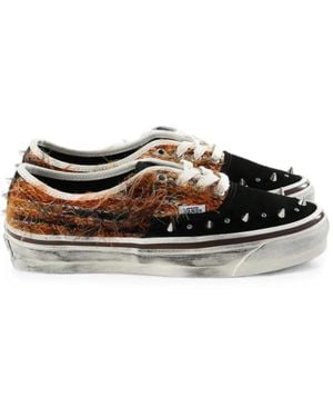 Vans Studded Faux-Fur Sneakers - Black