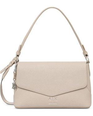 ARMANI EXCHANGE Bolso De Hombro Con Placa Del Logo - Neutro