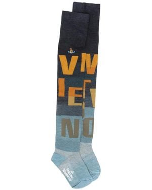 Vivienne Westwood Chaussettes À Logo - Blue