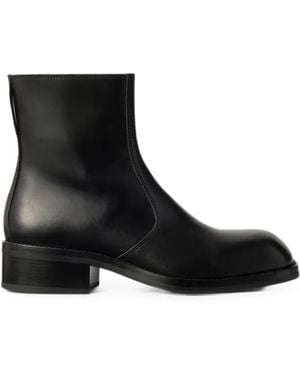 Lemaire Zipped Ankle Boots - Black