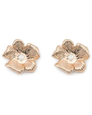 Maje Flower-Design Stud Earrings - Natural
