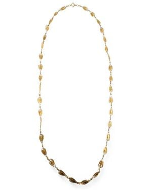 Madison 1960S Filigree Leaf-Link Necklace - White
