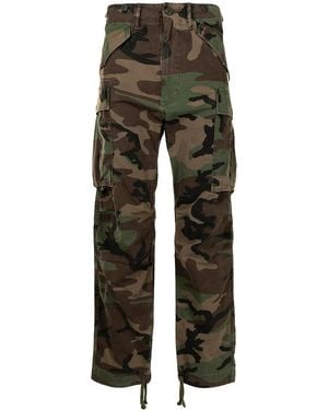 RRL Camouflage-Print Trousers - Green