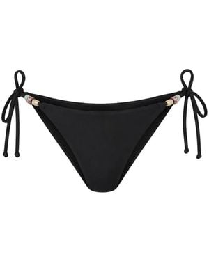 Bondeye Anali Bead-Embellished Bikini Bottoms - Black