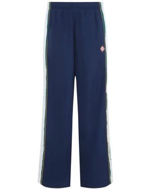 CASABLANCA Logo-Patch Side-Stripe Track Pants - Blue
