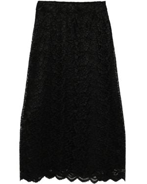 BLAKLACE Lace Trim Skirt - Black