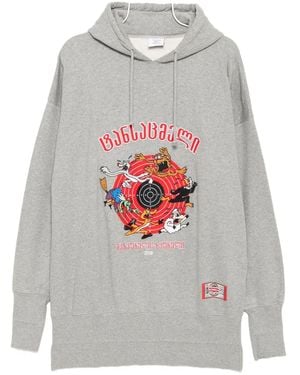 Vetements Embroidered Hoddie - Gray