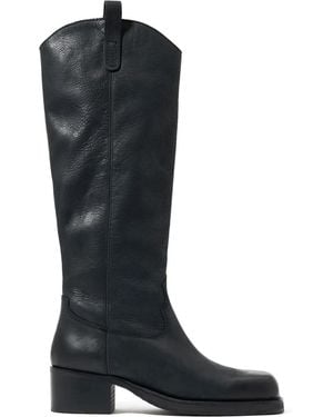 Bimba Y Lola 45Mm Leather Cowboy Boots - Black