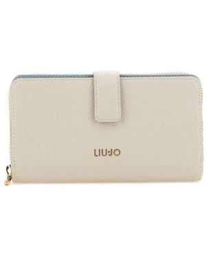 Liu Jo Zip Flap Wallet - Natural