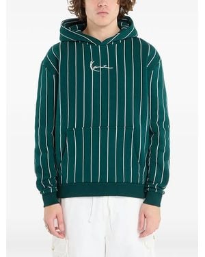 Karlkani Small Signature Essential Pinstripe Hoodie - Green