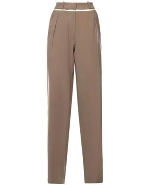 Nensi Dojaka Pantaloni Tonal Belt Tailored Pants - Natural