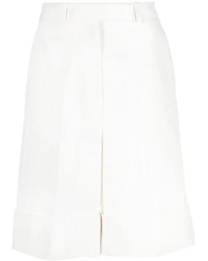 Thom Browne Pantalones cortos de vestir por la rodilla - Blanco