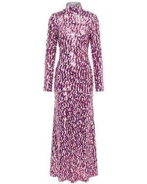 Simon Miller Abito Lungo Sculpty Con Paillettes - Rosa