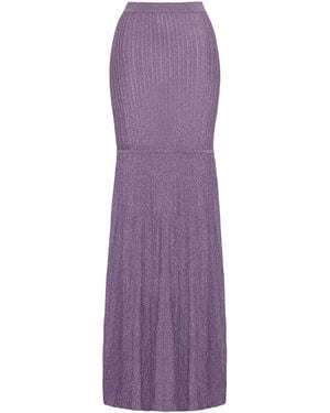 Adam Lippes Falda Larga De Punto - Morado
