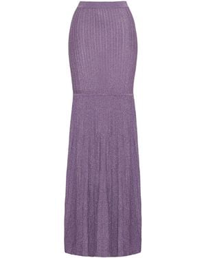 Adam Lippes Knitted Maxi Skirt - Purple