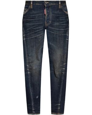 DSquared² Distressed-Effect Cotton Jeans - Blue