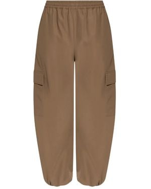 Max Mara Elasticated Tapered Trousers - Brown