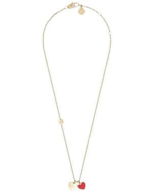 Philipp Plein Rocked Heart Necklace - White