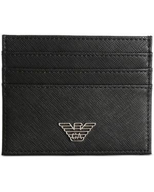 Emporio Armani Porte-Cartes À Plaque Logo - Black