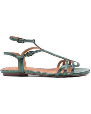 Chie Mihara Yael T-Strap Leather Sandals - White