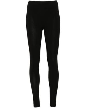 TOTEME High-Waisted Ribbed Leggins - Black