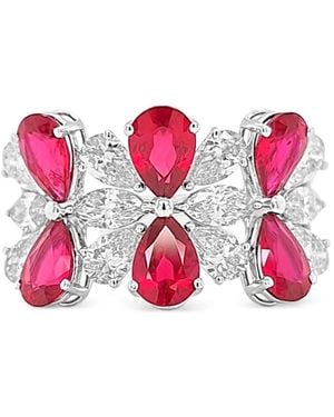 HYT Jewelry Anello Con Diamanti E Rubini - Rosa