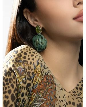 Silvia Furmanovich Peridot Tsavorite Bamboo Earrings - Green
