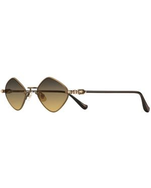 Chrome Hearts Diamond Dog Zonnebril - Metallic
