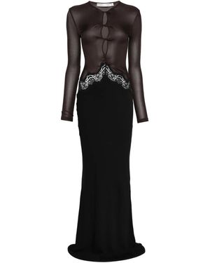 Christopher Esber Lace-Detail Maxi Dress - Black