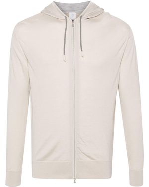 Eleventy Zip-Up Hoodie - White