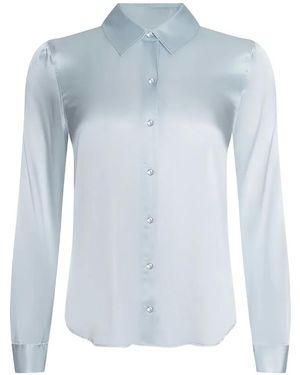 L'Agence Tyler Silk Blouse - Blue