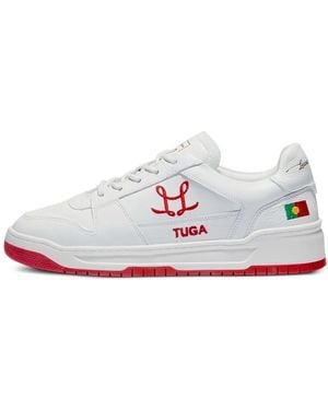 Leandro Lopes Tony Sneakers mit Flaggenstickerei - Weiß