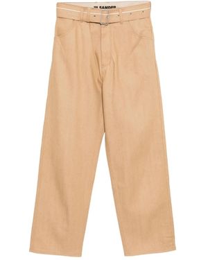 Jil Sander ベルテッド ジーンズ - ナチュラル