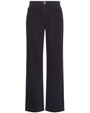 Stel Split-Hem Frayed Jeans - Blue