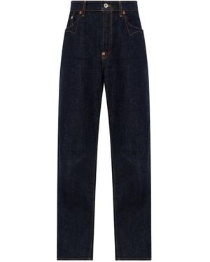 KENZO Vaqueros Con Logo Bordado - Azul